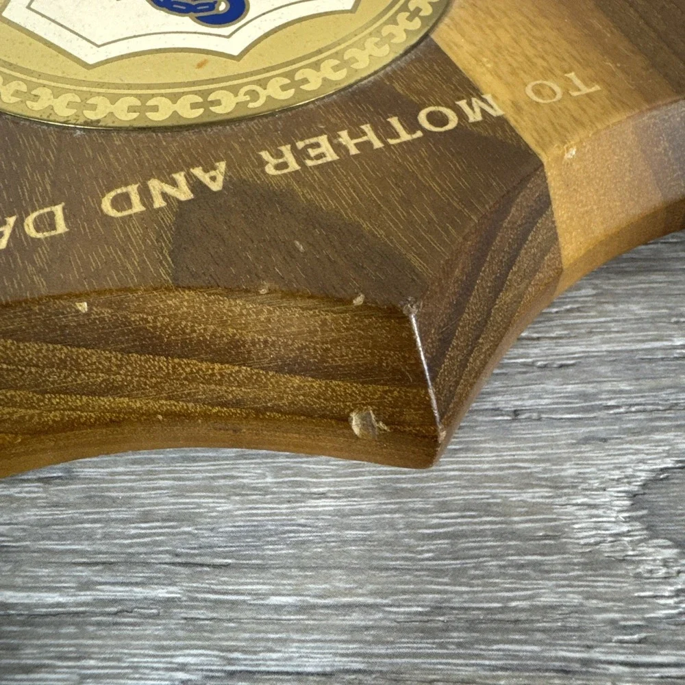 Vtg To Mother And Dad From Your‎ Son USN Navy Wood Plaque Great Lakes Illinois